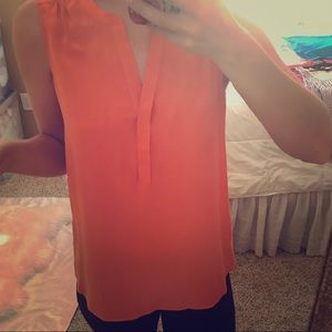 Ecru Orange Sleeveless Top